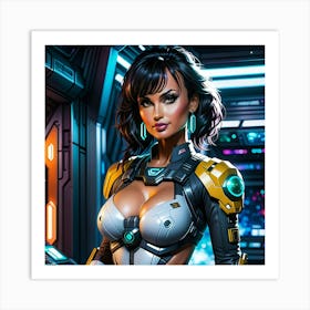 Sci-Fi Girl 2 Art Print