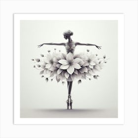 Ballerina With Flowers 1 Art Print