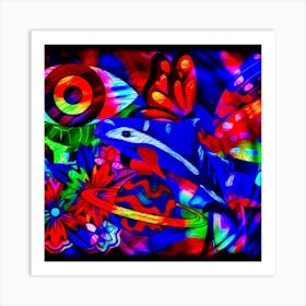 Psychedelic Fish Art Print