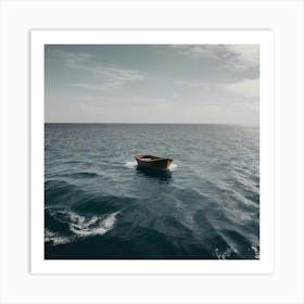 Small Boat In The Ocean 1 Art Print