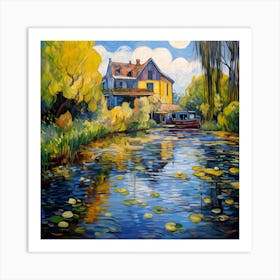 Palette Dance: Riverside Impression Art Print