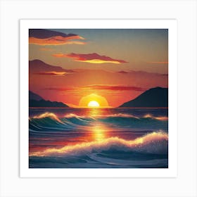 Sunset Painting 1 Art Print