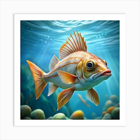 Fish In Water 3 Art Print