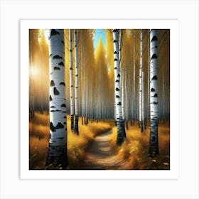 Birch Forest 25 Art Print