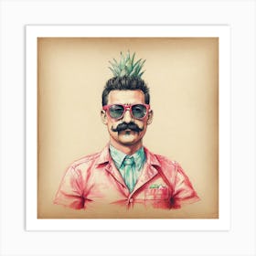 Pineapple Man 2 Art Print