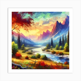 Landscape Painting 14 Art Print