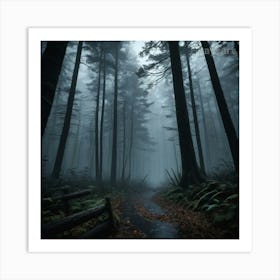 Foggy Forest Art Print