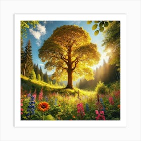 Tree In The Forest 39 Art Print