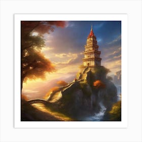 Castle On A Hill 2 Art Print