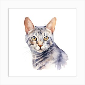 Egyptian Mau Cat Portrait Art Print