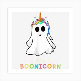 Funny Halloween I Am A Boonicorn Boo Unicorn Art Print