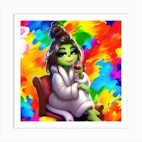 Grinch paint Art Print