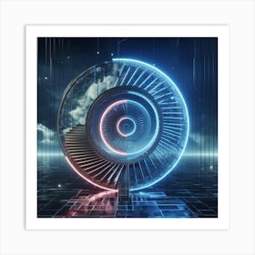 Futuristic Spiral Art Print