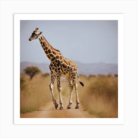 Giraffe In The Wild Art Print