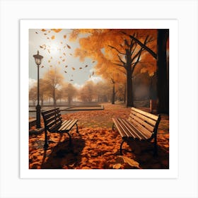 Let's Take A Seat In The Park Art Print