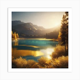 Lake In The Mountains 21 Art Print