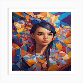 Abstract Of A Girl Art Print