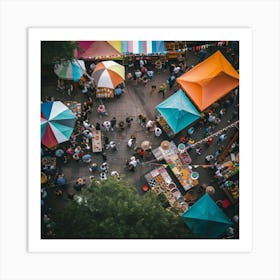 Stockcake Vibrant Street Market 1719975290 Art Print