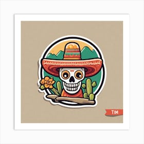Mexican Skull 35 Art Print