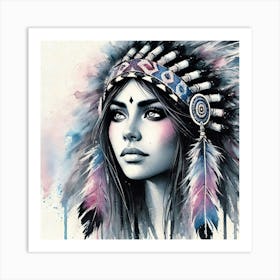 Indian Girl Art Print