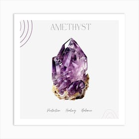 Amethyst Crystal Art Print