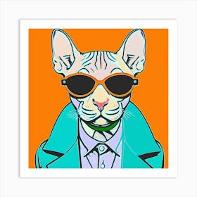 Mafia Cat Art Print
