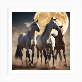 417207 Chevaux Arabes De Race Pure Avec La Nature Et La L Xl 1024 V1 0 Art Print