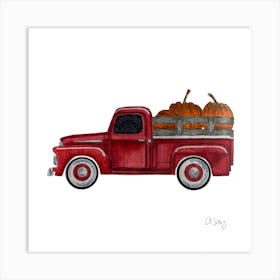 Pumpkin Truck. 1 Art Print