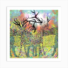 Deer In The Forest 1 Art Print