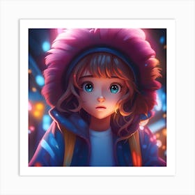 Anime Girl Art Print