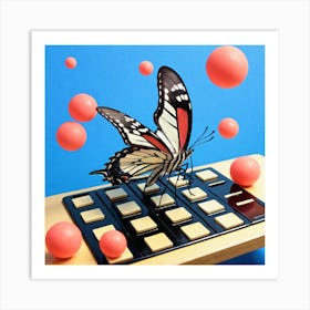 Butterfly On A Piano Art Print