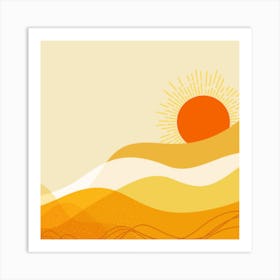 Sunrise In The Mountains Art Print