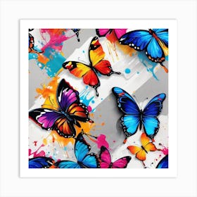 Colorful Butterflies 60 Art Print