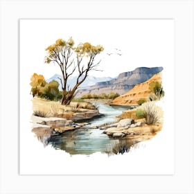 Watercolor Landscape 9 Art Print