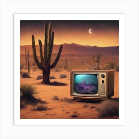 Desert TV Art Print