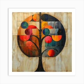 Tree Of Life - colorful cubism, cubism, cubist art,    abstract art, abstract painting  city wall art, colorful wall art, home decor, minimal art, modern wall art, wall art, wall decoration, wall print colourful wall art, decor wall art, digital art, digital art download, interior wall art, downloadable art, eclectic wall, fantasy wall art, home decoration, home decor wall, printable art, printable wall art, wall art prints, artistic expression, contemporary, modern art print, Art Print