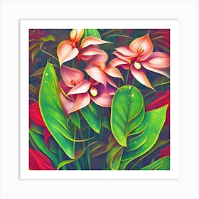 Anthurium Flowers 13 Art Print