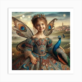 Fairy Peacock Art Print