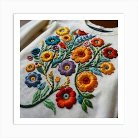 Default Hand Embroidery On Shirts 3 Art Print