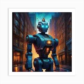 Robot In The City 52 Art Print