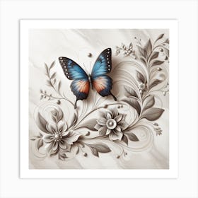 Decorative Art Butterfly X Art Print