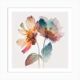 Watercolor Flower Abstract 24 Art Print