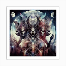 Demons And Angels 1 Art Print