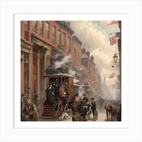 British Street Scene Art Print