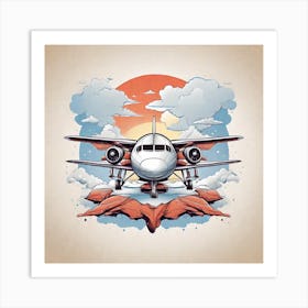 Airplane In The Sky 1 Art Print