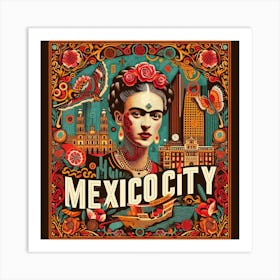 New Mexico City Travel Poster Art Print