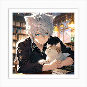 Anime Cat Boy Wall Art Decoration Art Print