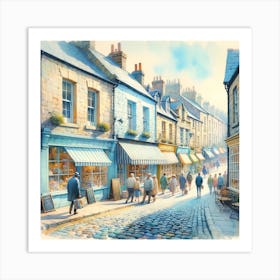 Friendly Street Scene (1) Art Print