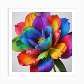 Rainbow Tulip Art Print