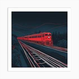 Train On The Tracks 2 Art Print